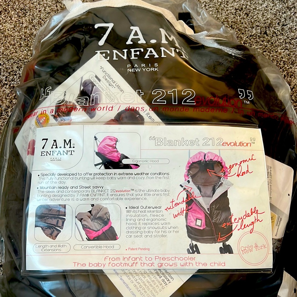 7 A.M. Enfant Blanket 212 evolution stroller blanket